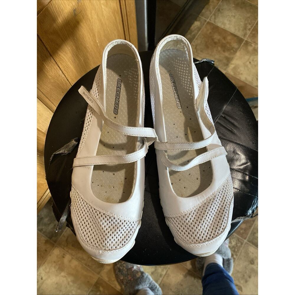SKECHERS Sport Sassies Shoes Women 8.5 White Mesh OneStrap Mary Jane Comfort Y2K - Picture 7 of 7
